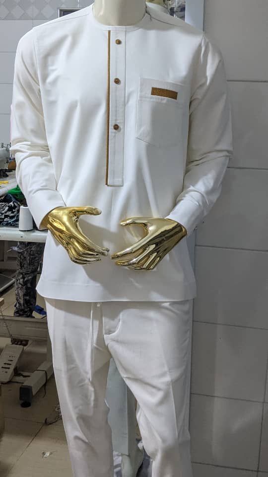 Classic White Men’s Kaftan Set