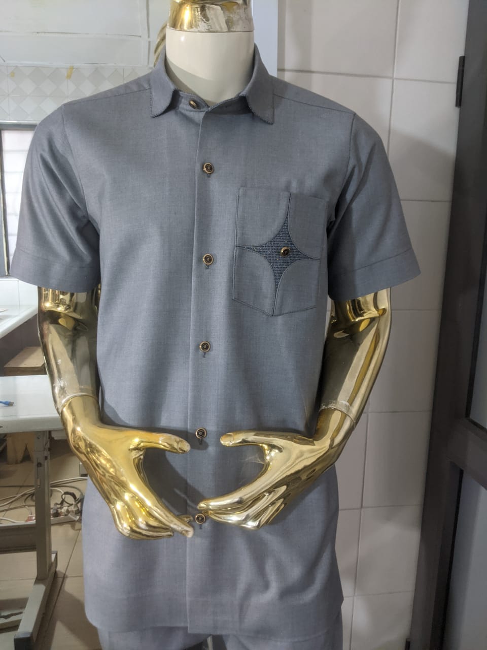 Modern Grey Short-Sleeve Senator Set