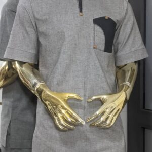 Two-Tone Grey Short-Sleeve Senator Set